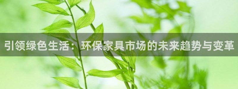 杏耀平台指定：引领绿色生活：环保家具市场的未来趋势与变革